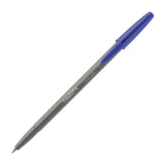 Ручка шариковая экологичная CARIOCA ECOFamily, СИНЯЯ, линия 0,5мм, 43110/02, фото 1