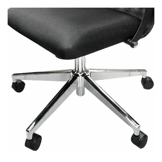 Кресло офисное МЕТТА &quot;К-7&quot; хром, прочная сетка, сиденье и спинка регулируемые, серое, фото 10