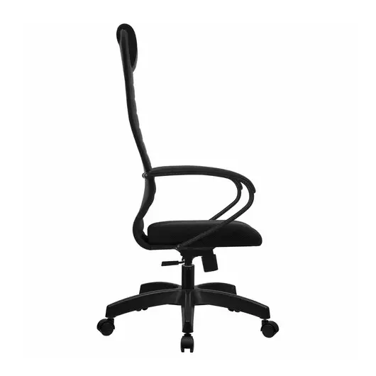 Кресло офисное МЕТТА &quot;SU-B-10&quot; пластик, ткань-сетка, сиденье и спинка мягкие, черное, фото 3
