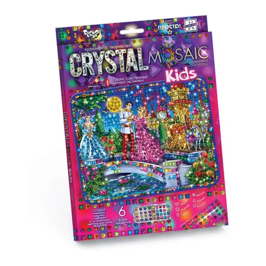 Алмазная мозаика Danko toys &quot;Crystal Mosaic Kids. Золушка&quot;, европодвес, фото 1