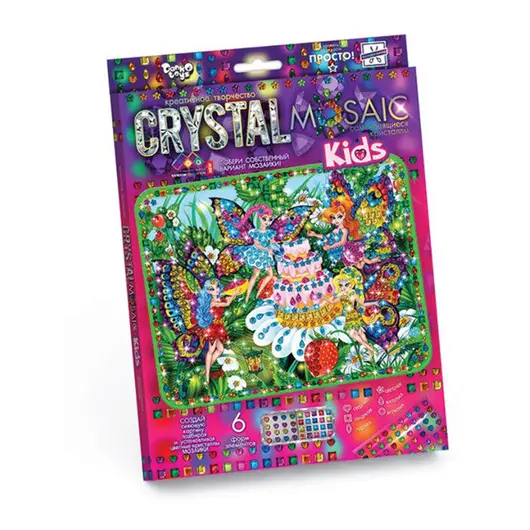 Алмазная мозаика Danko toys &quot;Crystal Mosaic Kids. Феи&quot;, европодвес, фото 1