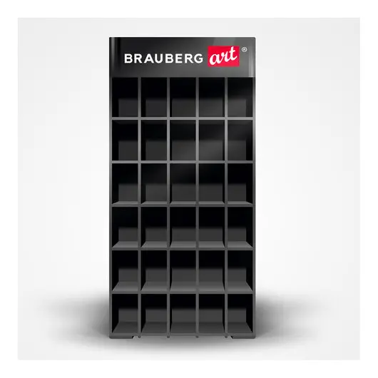 Дисплей настольный для размещения маркеров для скетчинга BRAUBERG ART, 30 ячеек, 180 маркеров, 504907, фото 1