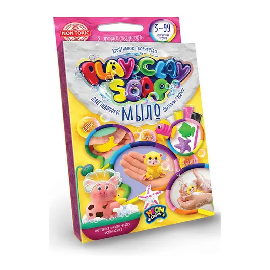 Набор для мыловарения Danko toys &quot;Play Clay Soap. Набор №4&quot;, 4 цвета, 65г, фото 1