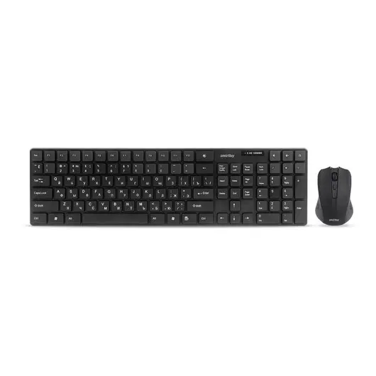 Комплект беспроводной клавиатура + мышь Smartbuy ONE 229352AG, USB, черный, фото 1