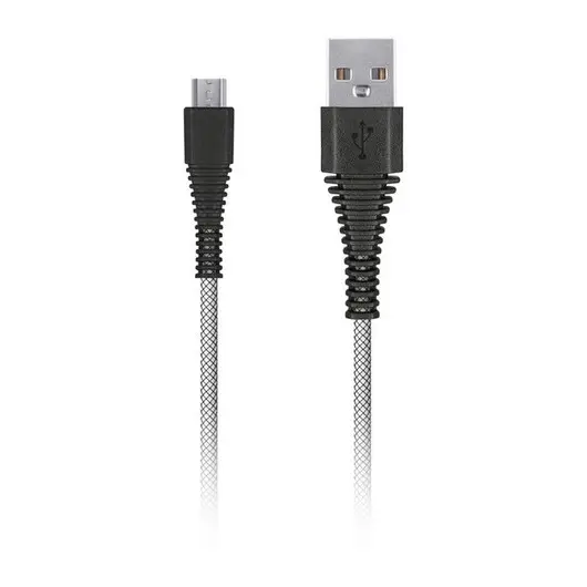 Кабель Smartbuy Сarbon, USB2.0 (A) - microUSB (B), экстрапрочный, 2A output, 1м, белый, фото 1