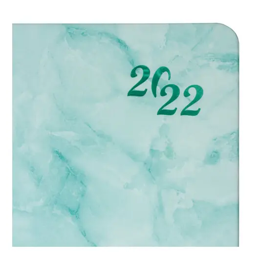 Ежедневник датированный 2022 А5 138x213 мм BRAUBERG &quot;Marble&quot;, под кожу, бирюзовый мрамор, 112744, фото 3