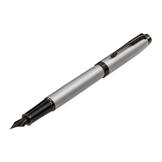 Ручка перьевая PARKER IM Achromatic Grey BT, корпус серый матовый, нержавеющ. сталь, синяя, 2127619, фото 4