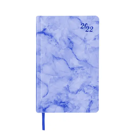 Ежедневник датированный 2022 А5 138x213 мм BRAUBERG &quot;Marble&quot;, под кожу, синий мрамор, 112745, фото 2