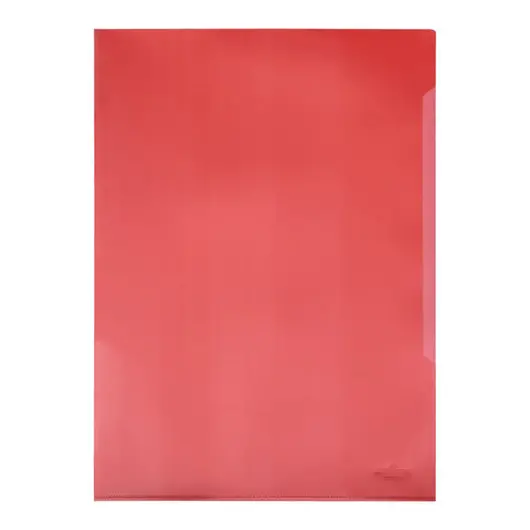 Папка-уголок Durable, А4+, 180мкм, прозрачная красная, фото 1