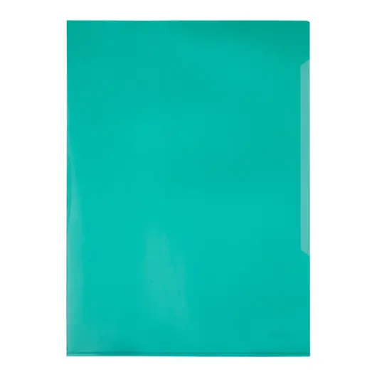 Папка-уголок Durable, А4+, 180мкм, прозрачная зеленая, фото 1