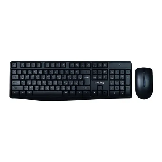 Комплект беспроводной клавиатура + мышь Smartbuy ONE 207295AG, мультимедийный, USB, черный, фото 1