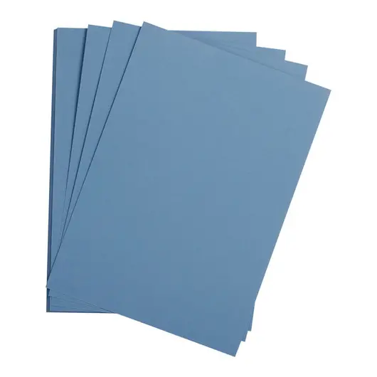 Цветная бумага 500*650мм., Clairefontaine &quot;Etival color&quot;, 24л., 160г/м2, королевский синий, легкое зерно, хлопок, фото 1