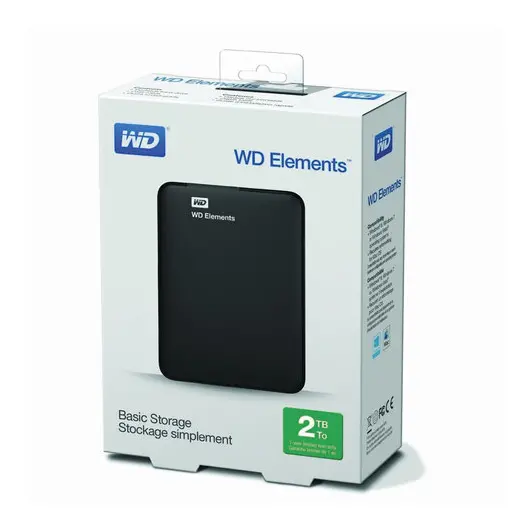 Внешний жесткий диск WD Elements Portable 4TB, 2.5&quot;, USB 3.0, черный, WDBU6Y0040BBK-W, фото 3