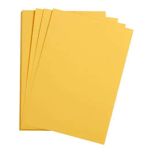 Цветная бумага 500*650мм., Clairefontaine &quot;Etival color&quot;, 24л., 160г/м2, лютик, легкое зерно, хлопок, фото 1