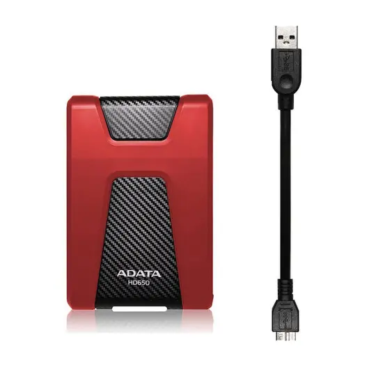 Внешний жесткий диск A-DATA DashDrive Durable HD650 1TB, 2.5&quot;, USB 3.0, красный, AHD650-1TU31-CRD, фото 5