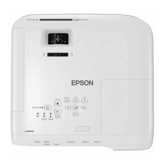 Проектор EPSON EB-FH52, LCD, 1280x1080, 16:9, 4000 лм, 16000:1, 3,1 кг, V11H978040, фото 2