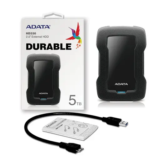 Внешний жесткий диск A-DATA DashDrive Durable HD330 1TB, 2.5&quot;, USB 3.0, черный, AHD330-1TU31-CBK, фото 6