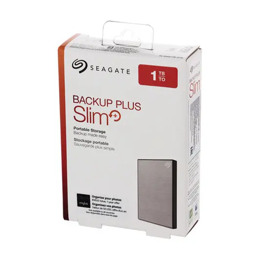 Внешний жесткий диск SEAGATE Backup Plus Slim 1TB, 2.5&quot;, USB 3.0, серебристый, STHN1000401, фото 9