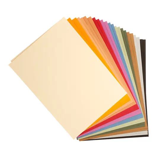 Цветная бумага 500*650мм., Clairefontaine &quot;Tulipe&quot;, 24л., 160г/м2, пастельные оттенки, легкое зерно, фото 1