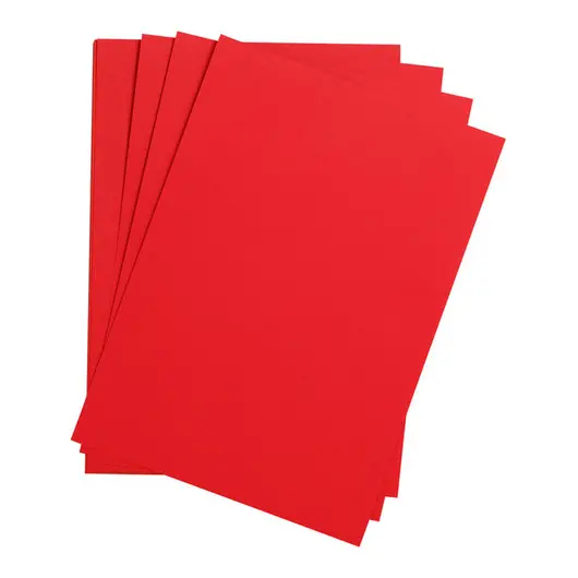 Цветная бумага 500*650мм., Clairefontaine &quot;Etival color&quot;, 24л., 160г/м2, ярко-красный, легкое зерно, хлопок, фото 1