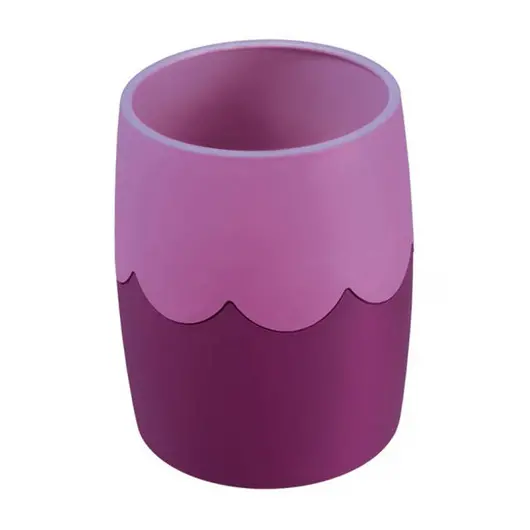 Подставка-стакан Стамм, пластик, круглый, двухцветный фиолетовый-сиреневый, фото 1