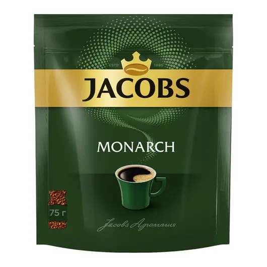 Кофе растворимый Jacobs &quot;Monarch&quot;, сублимированный, мягкая упаковка, 75г, фото 1