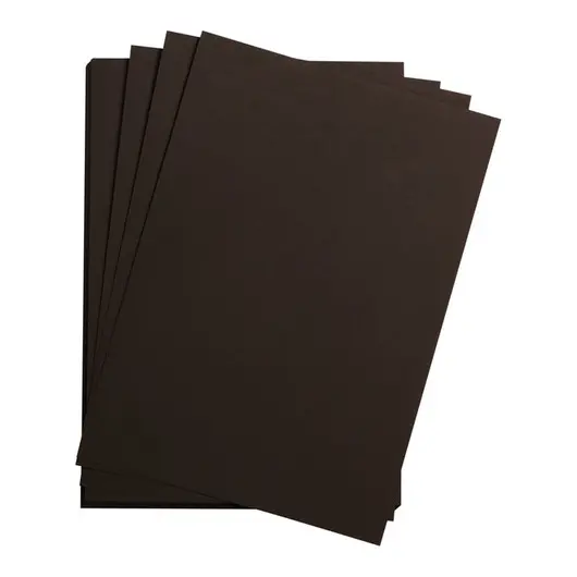 Цветная бумага 500*650мм., Clairefontaine &quot;Etival color&quot;, 24л., 160г/м2, черный, легкое зерно, хлопок, фото 1