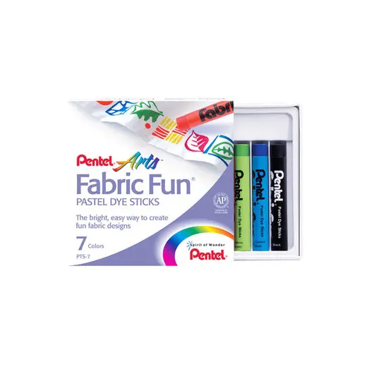 Пастель для ткани Pentel &quot;FabricFun Pastels&quot;, 7цв., картон. упак., фото 1