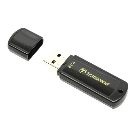 Память Transcend &quot;JetFlash 350&quot;   8Gb, USB 2.0 Flash Drive, черный, фото 1