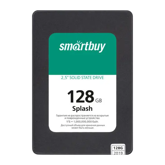 Твердотельный накопитель SSD SMARTBUY Splash 128 GB, 2,5&quot;, USB 3.0, черный, SBSSD-128GT-MX902-25S3, фото 1