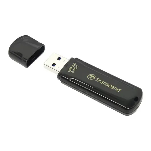 Память Transcend &quot;JetFlash 700&quot;  64Gb, USB 3.0 Flash Drive, черный, фото 1