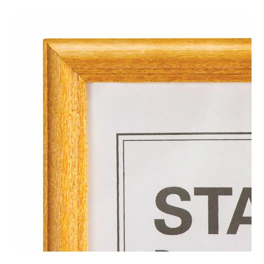 Рамка деревянная 21х30см с акриловым стеклом, небьющаяся, багет 17мм, янтарь, STAFF Carven, 391213, фото 2