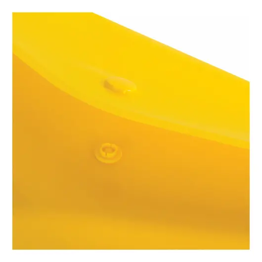 Папка-конверт с кнопкой BRAUBERG А4 до 100 л непрозрачная желтая СВЕРХПРОЧНАЯ 0,2 мм,, 180мкм, фото 4