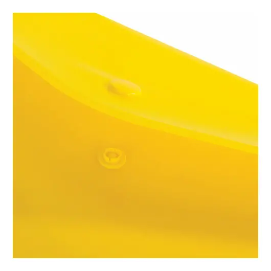 Папка-конверт с кнопкой BRAUBERG А4 до 100 л прозрачная желтая СВЕРХПРОЧНАЯ  0,18 мм, 270472, 180мкм, фото 4