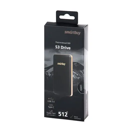 Внешний SSD накопитель SMARTBUY S3 Drive 512GB, 1.8&quot;, USB 3.0, черный, SB512GB-S3DB-18SU30, фото 3