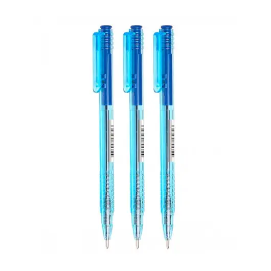Ручка шариковая автоматическая Стамм, синяя, 0,7мм, тонированный корпус, фото 1