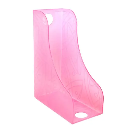 Лоток для бумаг вертикальный Стамм для папок, тонированный розовый, фото 1