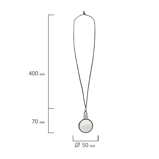 Лупа просмотровая нашейная BRAUBERG, 4-х кратное увеличение, на шнурке, диаметр 50 мм, 455432, фото 7