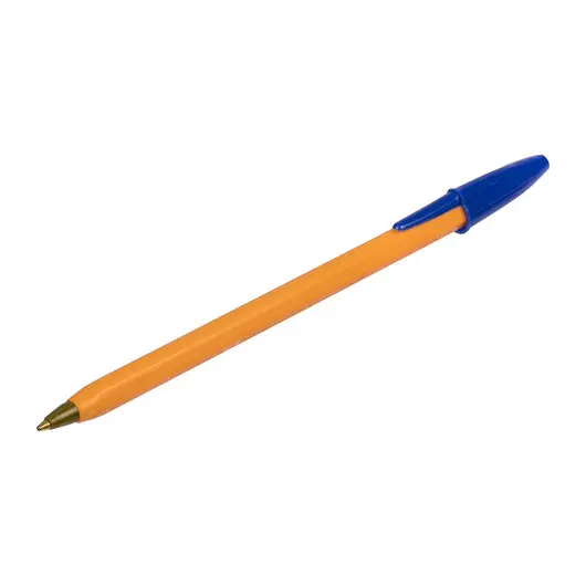 Ручка шариковая STAFF &quot;Basic Orange BP-01&quot;, письмо 750 метров, СИНЯЯ, длина корпуса 14 см, узел 1 мм, 143740, фото 3