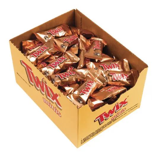 Конфеты шоколадные TWIX minis, весовые, 1 кг, картонная упаковка, 57237, фото 1