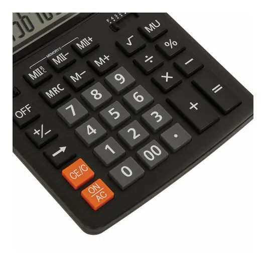 Калькулятор настольный BRAUBERG EXTRA-14-BK (206x155 мм), 14 разрядов, двойное питание, ЧЕРНЫЙ, 250474, фото 12