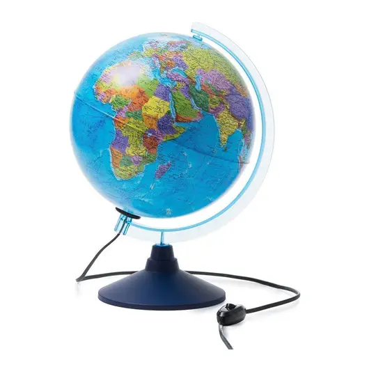 Глобус &quot;День и ночь&quot; с двойной картой - политической и звездного неба Globen, 25см, интерактивный, с подсветкой от сети + очки виртуальной реальности, фото 1