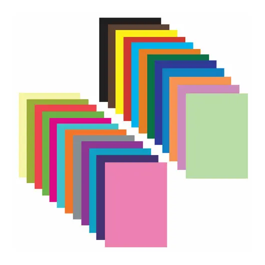 Цветная бумага А4 офсетная, 24 листа 24 цвета, на скобе, BRAUBERG, 200х280мм, НАЗВАНИ, 113538, фото 3