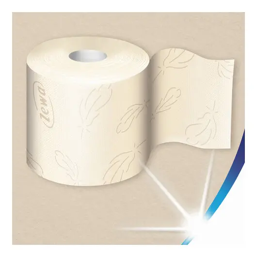 Бумага туалетная 4-х слойная 4 рулона (4х16 м), кремовая, ZEWA Natural Soft, 8533, фото 3