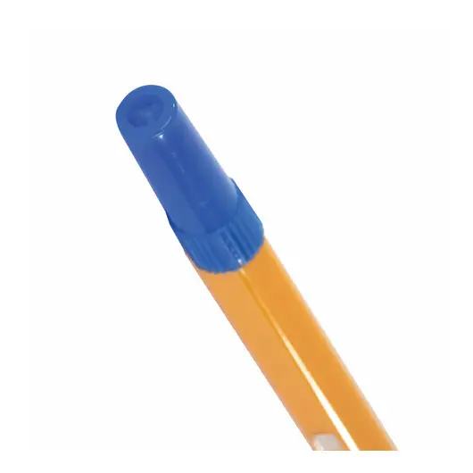 Ручка шариковая STAFF Basic Orange BP-03, СИНЯЯ, корпус оранжевый, узел 1 мм, линия 0,5 мм, 143741, фото 4