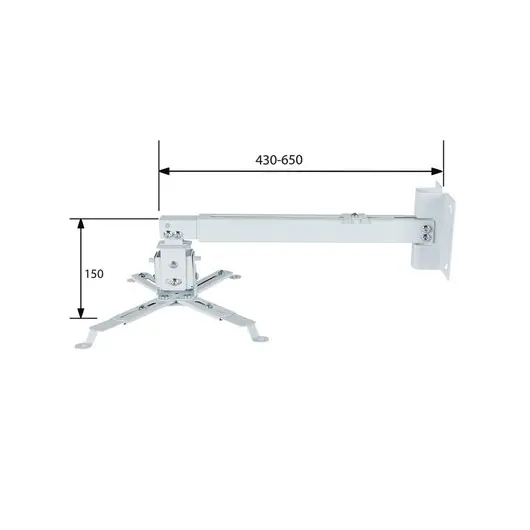 Кронштейн для проекторов потолочный KROMAX PROJECTOR-100, 3 ст.свободы,высота47-67 см, 10030, фото 4