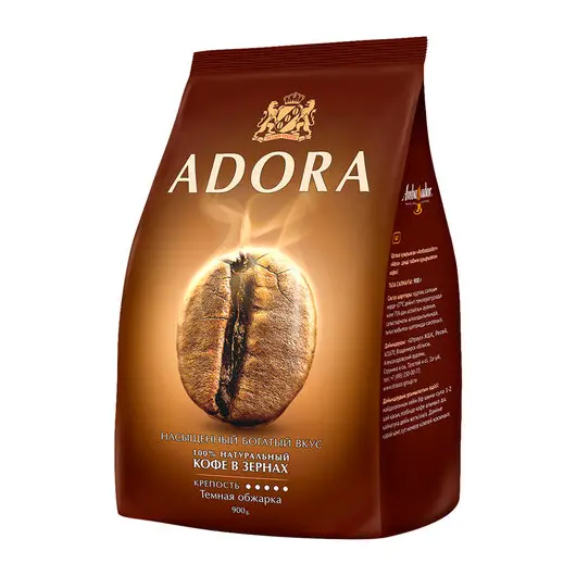 Кофе в зернах AMBASSADOR &quot;Adora&quot;, 900 г, вакуумная упаковка, ш/к 66196, фото 1