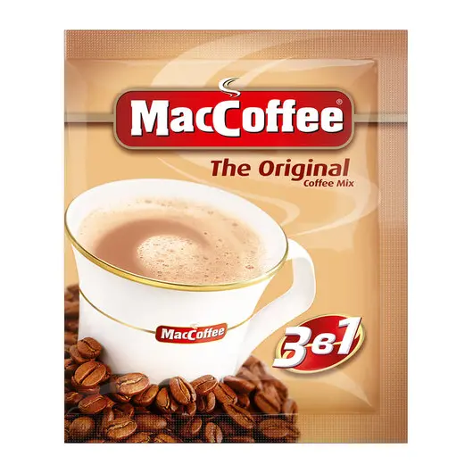 Кофе растворимый MacCoffee &quot;3в1 Оригинал&quot;, КОМПЛЕКТ 50 пакетиков по 20г, ш/к 01011, 100101, фото 2