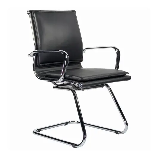 Кресло для приемных и переговорных BRABIX &quot;Kayman CF-102&quot;, экокожа, хром, черное, 532572, фото 1