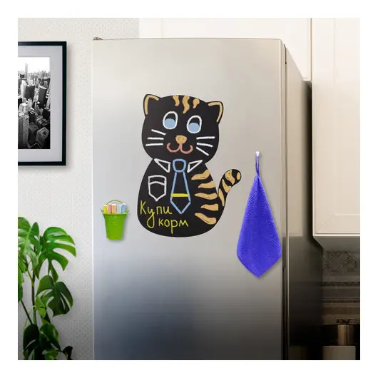 Доска на холодильник магнитно-меловая 30х40 см &quot;Pussy Cat&quot; с набором аксессуаров, BRAUBERG, 237840, фото 4